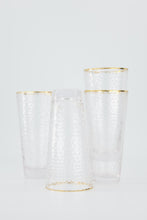 Load image into Gallery viewer, Frosted Gold Rim Drinking Glasses