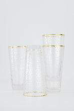Load image into Gallery viewer, Frosted Gold Rim Drinking Glasses
